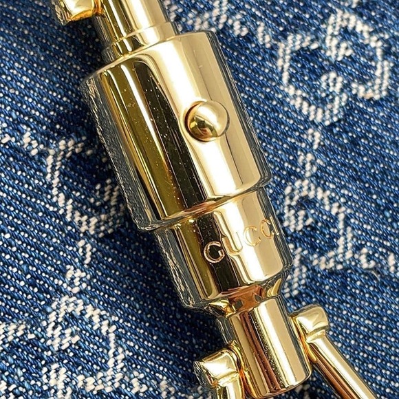 Gucci Jackie GG Denim Shoulder Bag Handbag - Picture 9 of 11